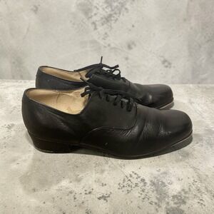 Vintage Chakott Dancing Men's  Shoes Size 8.5 EU 26.5 Black Leather Made Japan